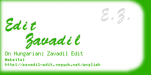 edit zavadil business card